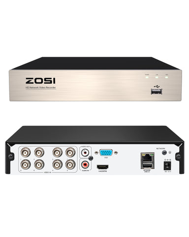 2MP 8-Kanal Digital Video Recorder DVR, für TVI/AHD/CVI/Analog Kamera