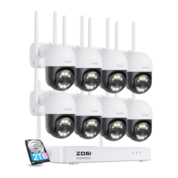 C289 4MP Pan-Tilt WiFi überwachungskamera set + 2TB Festplatte