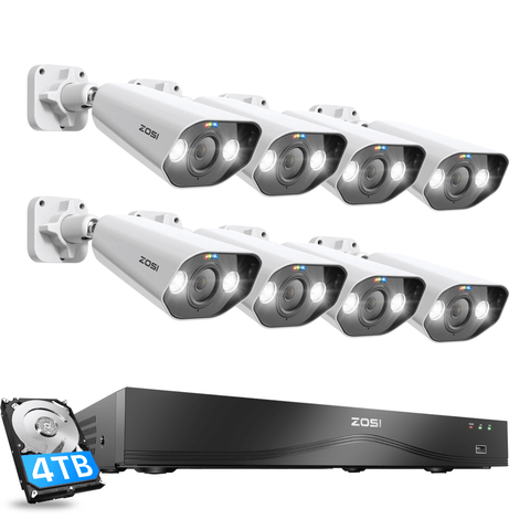 C182 4K Überwachungskamera Set + 16-Kanal PoE NVR mit 4TB Festplatte