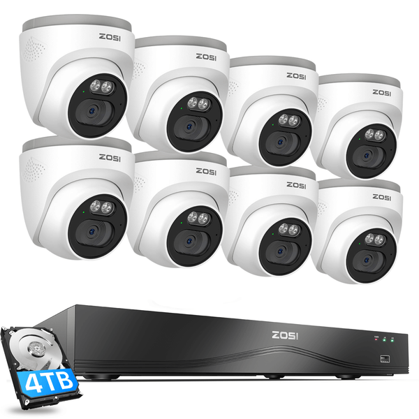 C220 4K Überwachungskamera Set + 16-Kanal PoE NVR mit 4TB Festplatte
