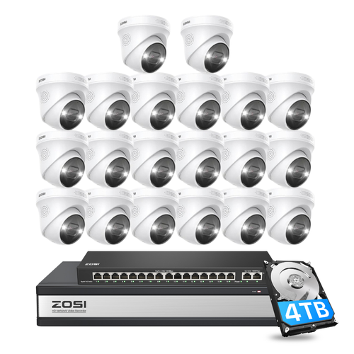 C225 5MP 32-Kanal-Sicherheitssystem + 4 TB Festplatte