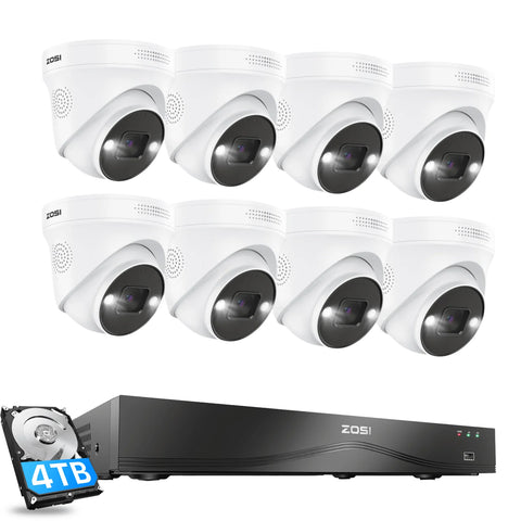 C225 4K Überwachungskamera Set + 16-Kanal PoE NVR mit 4TB Festplatte