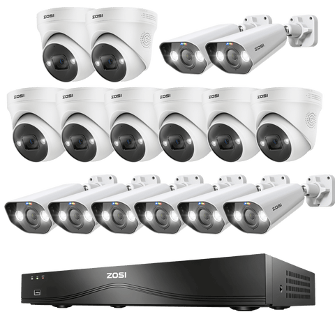 C225 4K Überwachungskamera Set + 16-Kanal PoE NVR mit 4TB Festplatte