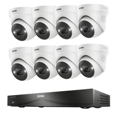 C225 4K 16-Kanal PoE Überwachungskamera Set + 4TB Festplatte(Kein Ethernet-Kabel)