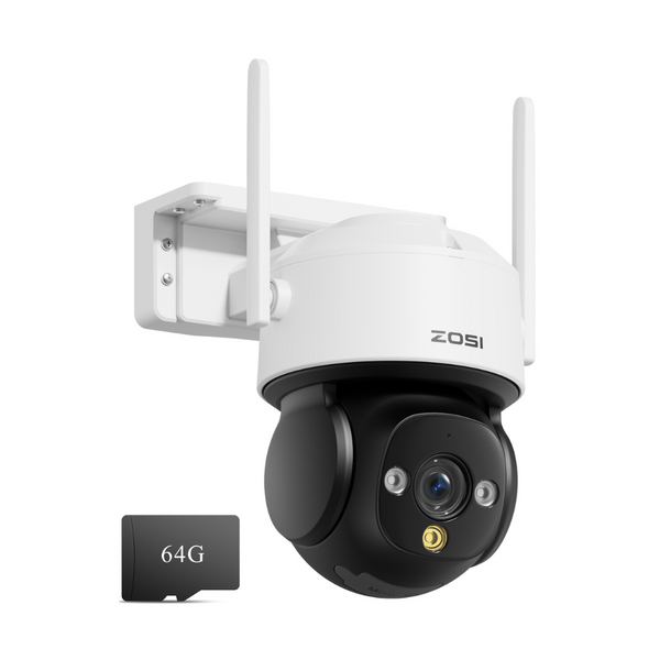 C290 4K PTZ WiFi-Überwachungskamera + integrierte 64 GB Speicherkarte