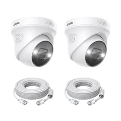 C225 2 Stück/4 Stück 4K PoE IP-Kameras mit 60ft/18m Ethernet-Kabeln