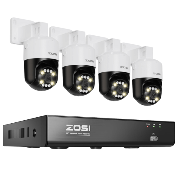 C296B 4K PTZ PoE-Kameras + 4K 8-Kanal NVR (ohne Festplatte und Ethernet-Kabel)