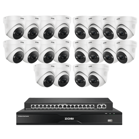 4K 32-Kanal-Sicherheitssystem mit C225 5MP PoE IP Kameras