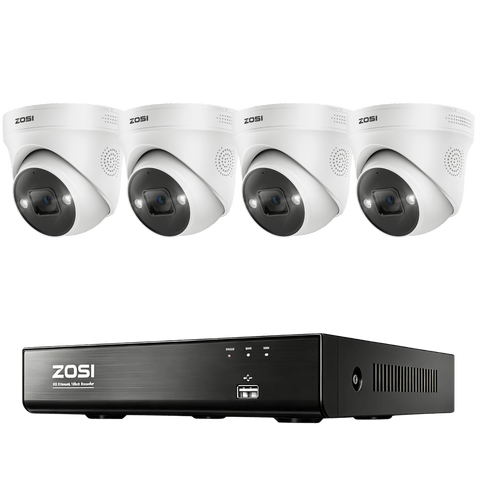 C225 4K Überwachungskamera Set + 8-Kanal PoE NVR (Keine Festplatte)