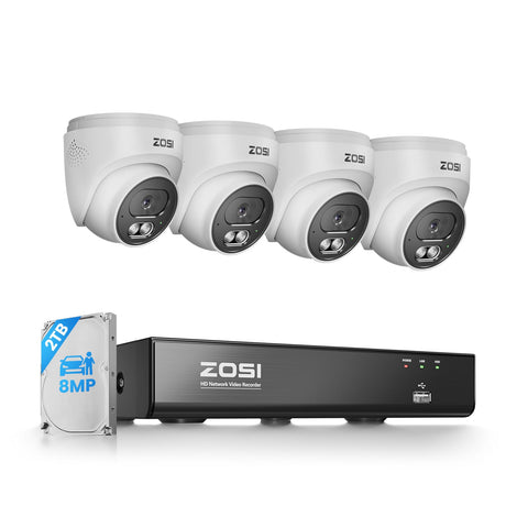 C220 4K Überwachungskamera Set + 8-Kanal PoE NVR mit 2TB HDD