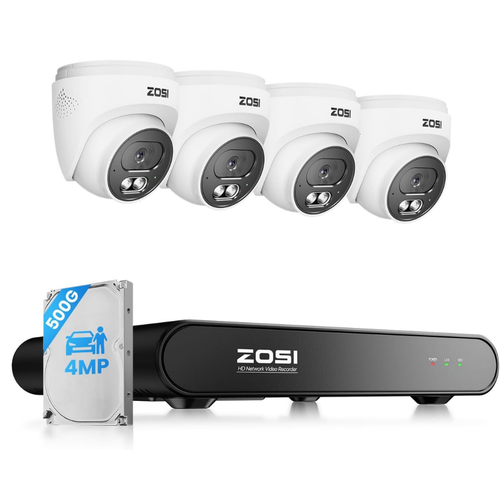 C220 4MP Überwachungskamera Set + 5MP 8-Kanal PoE NVR + 2TB Festplatte