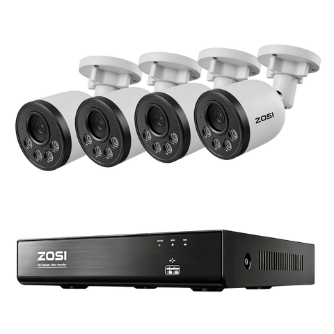C180 4K Überwachungskamera Set + 8-Kanal PoE NVR mit 2TB HDD