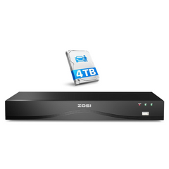 4K 32-Kanal PoE-NVR mit 16 PoE-Ports + dualem HDD-Schacht (inkl. 4TB HDD)