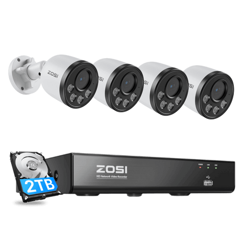 C180 4K Überwachungskamera Set + 8-Kanal PoE NVR mit 2TB HDD