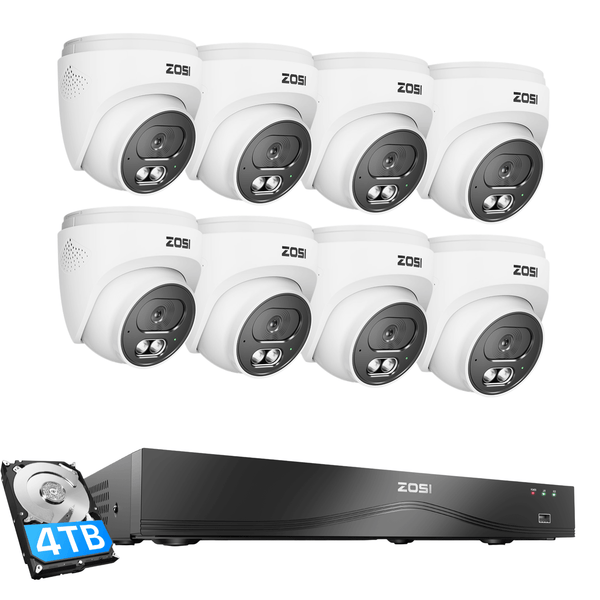 C220 4K Überwachungskamera Set + 16-Kanal PoE NVR mit 4TB Festplatte