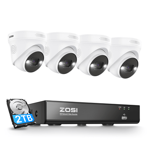 C225 4K Überwachungskamera Set + 8-Kanal PoE NVR mit 2TB HDD