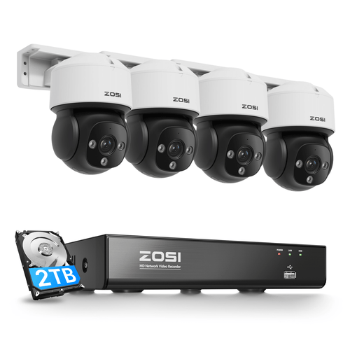 C290 4K PTZ PoE Überwachungssystem + 8-Kanal PoE NVR mit 2TB HDD