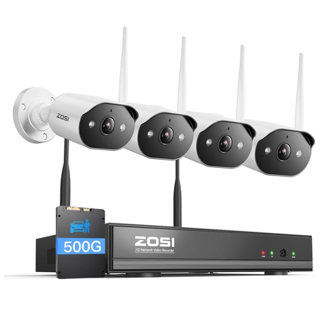 C302 3MP 8-Kanal WLAN Überwachungskamera Set + 64GB/500GB Lokaler Speicher