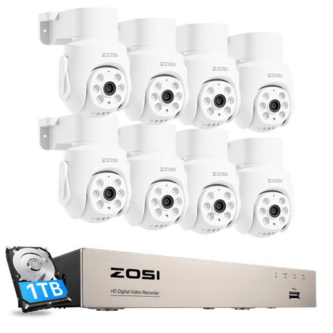 C280 2MP 8CH PTZ Überwachungskamera Set mit Audio