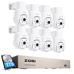 C280 2MP 8CH PTZ Überwachungskamera Set mit Audio