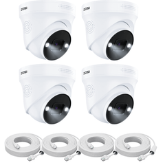 C225 4 Stück 4K PoE IP-Kameras mit 60ft/18m Ethernet-Kabeln