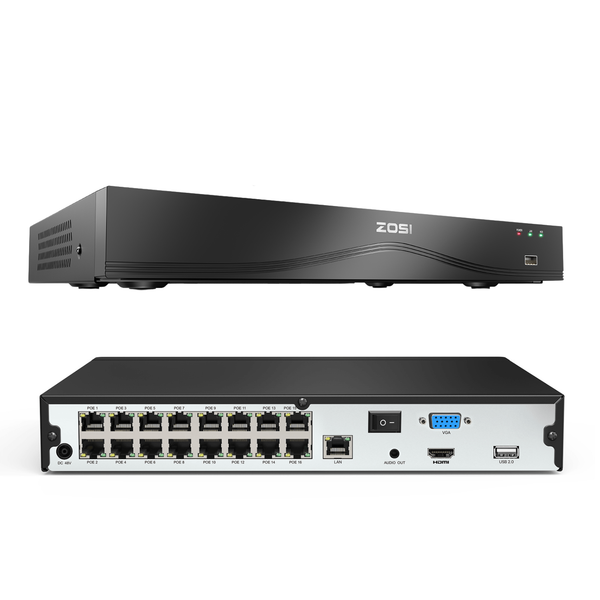 4K 32-Kanal PoE-NVR mit 16 PoE-Ports und Dual-HDD-Schacht