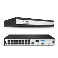 4K 16CH PoE Netzwerk Videorecorder NVR mit 4TB Festplatte