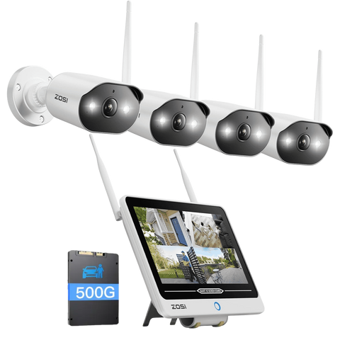 C302 3MP 8-Kanal WLAN Überwachungskamera Set + 12'' Monitor