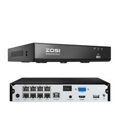 4K 8CH PoE Netzwerk Videorecorder NVR mit 2TB Festplatte