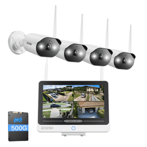 C302 3MP 8-Kanal WLAN Überwachungskamera Set + 12'' LCD Monitor