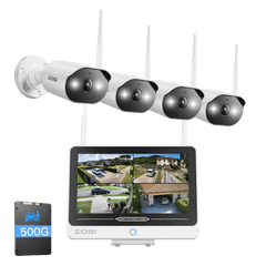 C302 3MP 8-Kanal WLAN Überwachungskamera Set + 12'' LCD Monitor