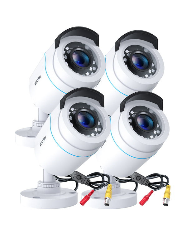 C106 4er-Pack 2MP Add-on Analog-Kamera, Weiß(ZG1062B)