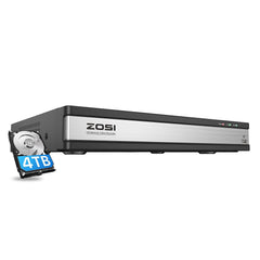 4K 16CH PoE Netzwerk Videorecorder NVR mit 4TB Festplatte