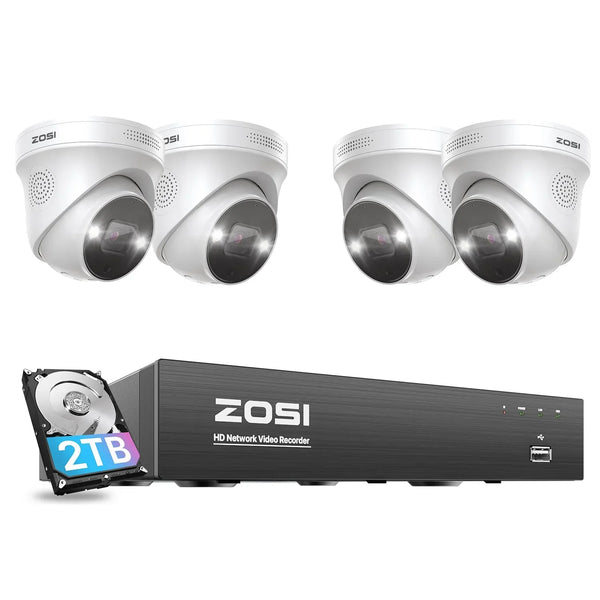C225 5MP überwachungskamera set + 4K 8-Kanal PoE NVR + 2TB Festplatte