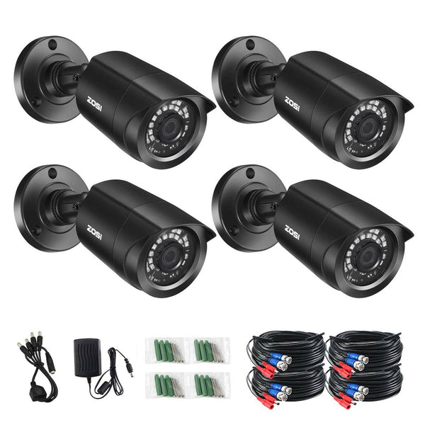 C106 4er-Pack 2MP Add-on Analog-Kamera, Schwarz(ZG1062B)